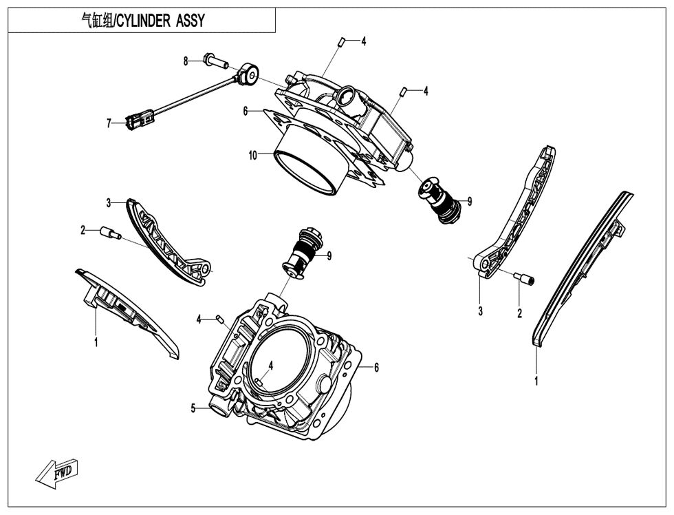 BLOC CYLINDRES POUR CFORCE 850 T3 2025