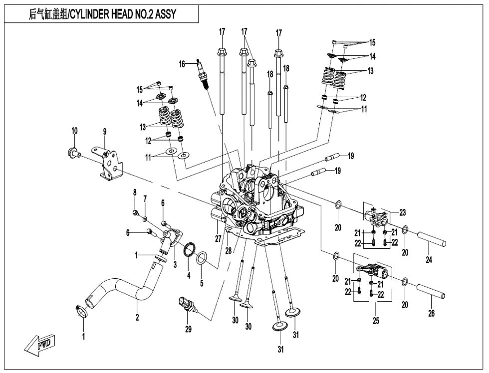 ASSEMBLAGE DE CULASSE 2 POUR CFORCE 850 T3 2025