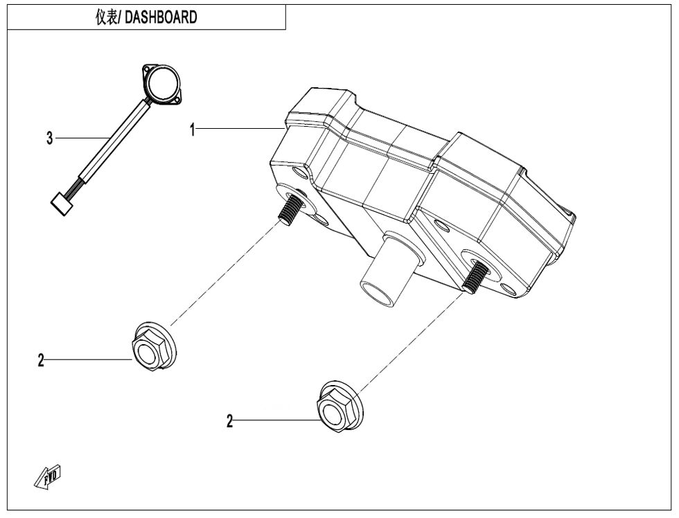 TABLEAU DE BORD POUR CFORCE 450 T3 COURT BLUE LINE 2023