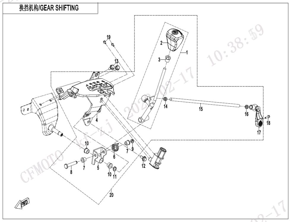 CHANGEMENT DE VITESSES POUR CFORCE 520 L7E LONG EXPERT 2024