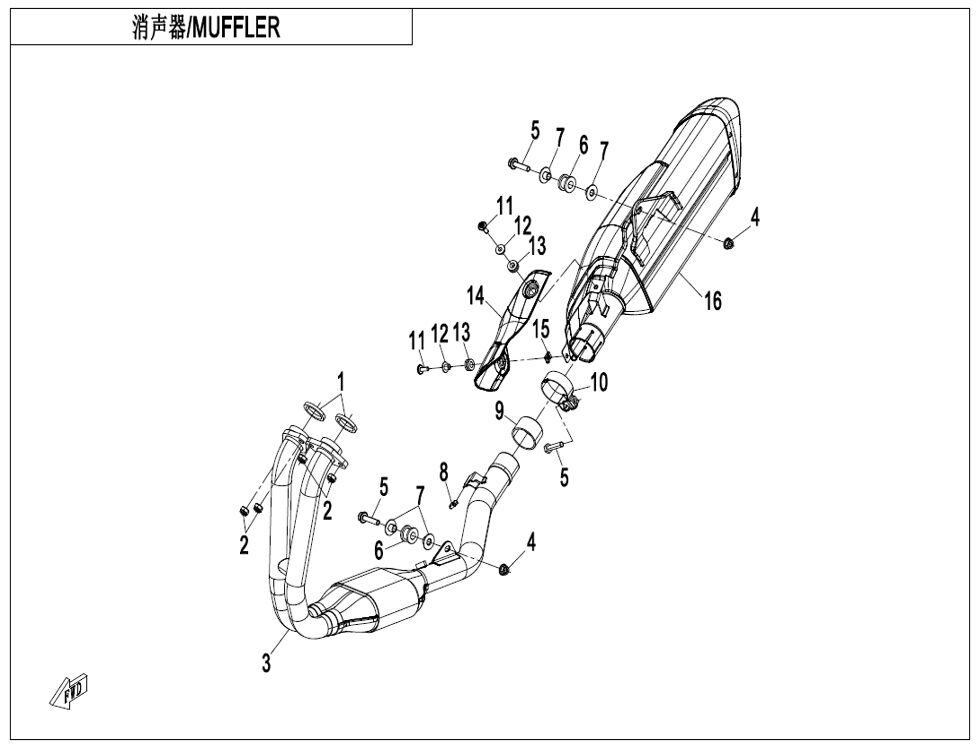 SILENCIEUX POUR CF 450 NK 2024
