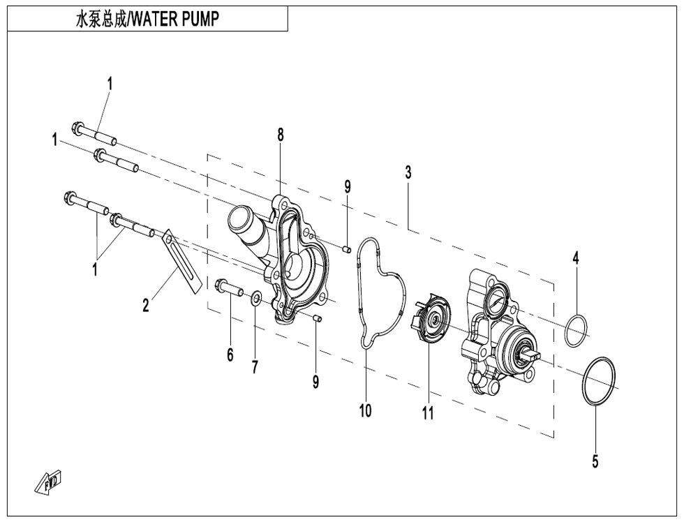 POMPE A EAU POUR CF 450 SR S 2024