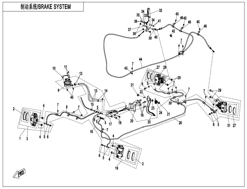 SYSTEME DE FREINAGE POUR UFORCE 600 2025