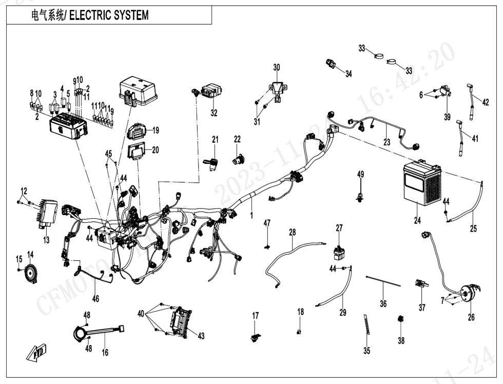 SYSTEME ELECTRIQUE POUR CF 1000ATR 2A T3 EPS OVERLAND 2025