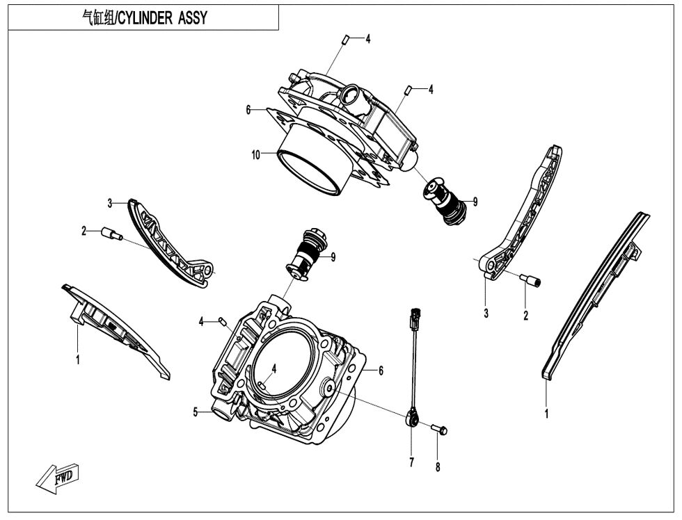 BLOC CYLINDRES POUR CF 1000ATR 2A T3 EPS OVERLAND 2025