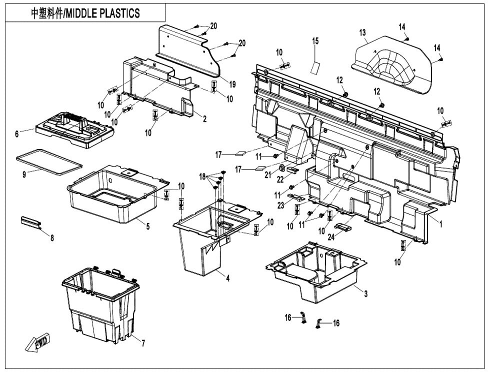 PLASTIQUES CENTRAUX POUR UFORCE 1000 XL BICYLINDRE 2025