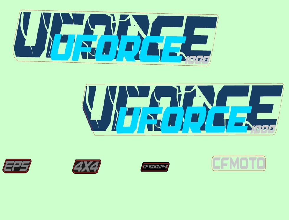 KITS D AUTOCOLANTS TWILIGHT BLUE EU167 POUR UFORCE 1000 EPS BICYLINDRE 2025