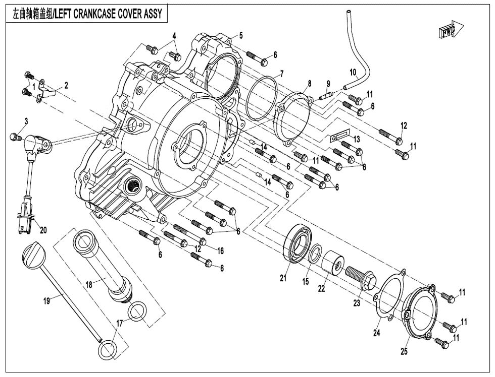 ENSEMBLE COUVRE CARTER GAUCHE POUR UFORCE 1000 XL BICYLINDRE 2025