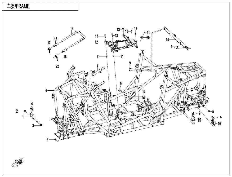 CHASSIS POUR ZFORCE 950 SPORT 2025