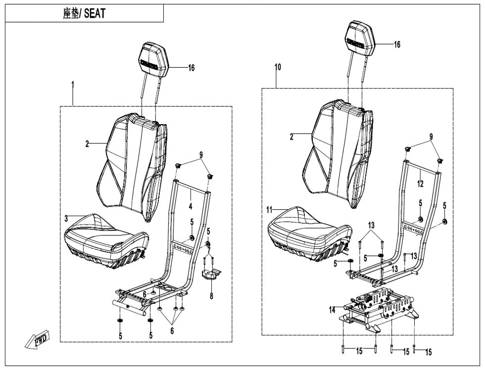 SIEGE POUR ZFORCE 950 SPORT 2025