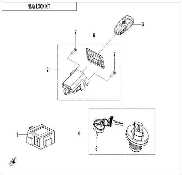 KIT DE VERROUILLAGE POUR UFORCE 1000 PRO 3 CYLINDRES 2025