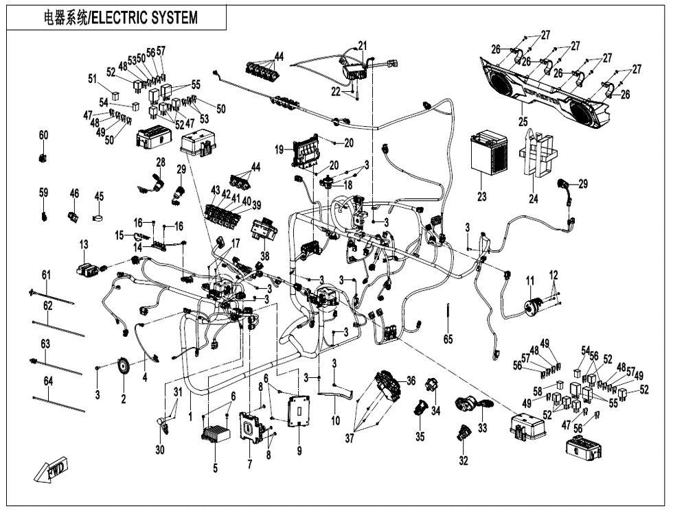 SYSTEME ELECTRIQUE POUR UFORCE 1000 PRO 3 CYLINDRES 2025