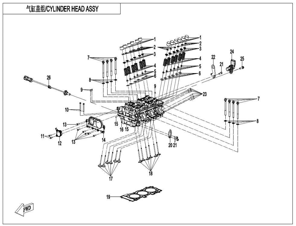 ENSEMBLE DE CULASSE POUR UFORCE 1000 PRO 3 CYLINDRES 2025