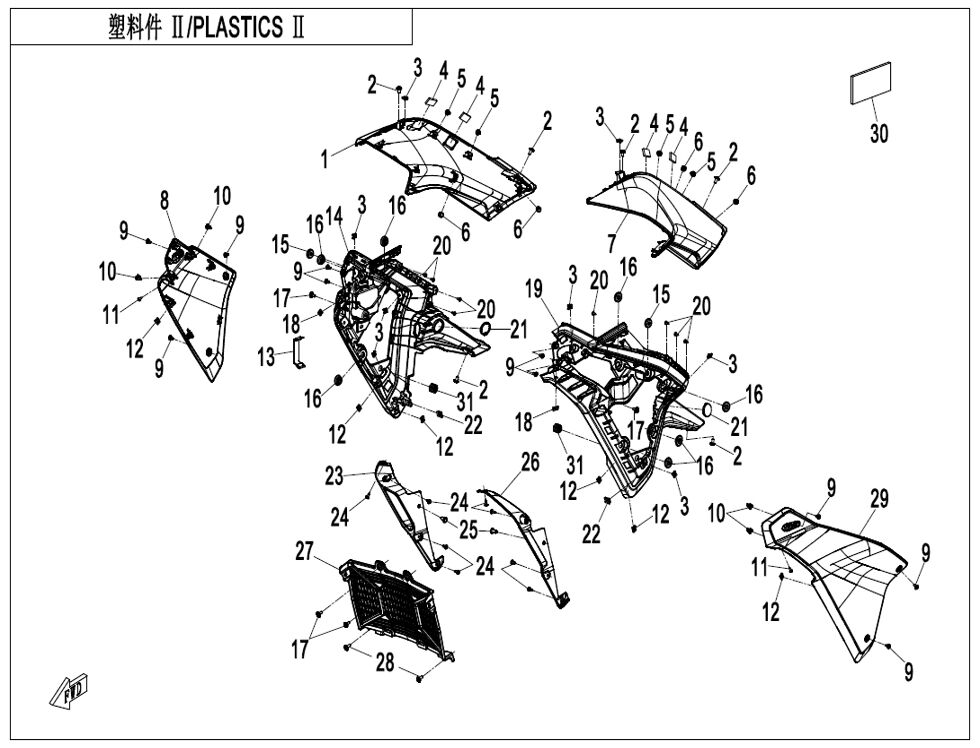 PLASTIQUES 2 POUR CF 450 MT 2025