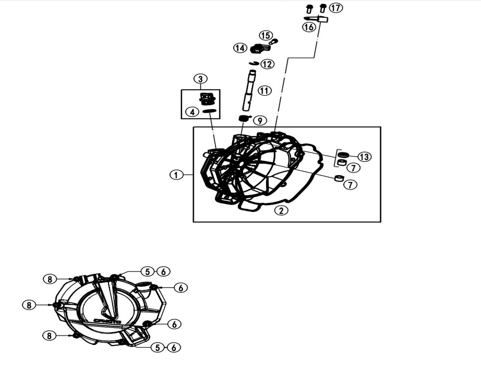 CARTER D EMBRAYAGE POUR CF 800 NK ADVANCE 2025