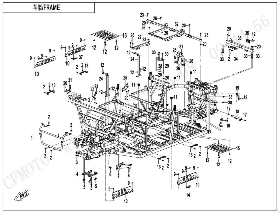 CHASSIS POUR UFORCE 1000 XL BICYLINDRE 2025