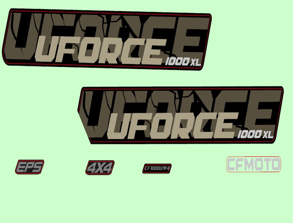 KITS D AUTOCOLANTS NEBULA BLACK POUR UFORCE 1000 XL BICYLINDRE 2025