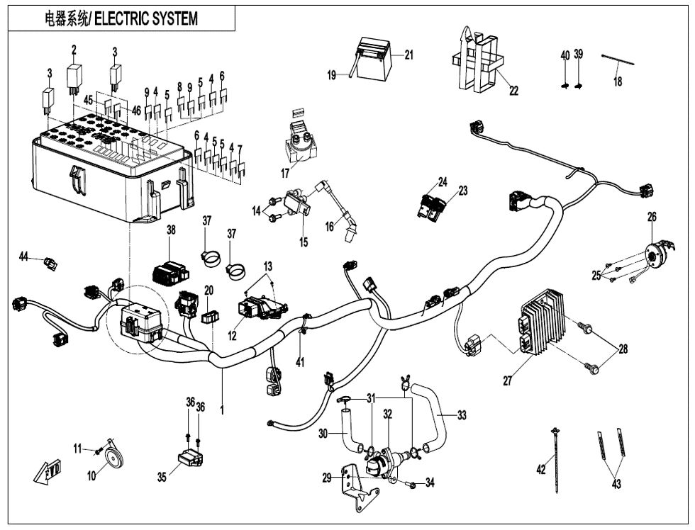 SYSTEME ELECTRIQUE ABS POUR CFORCE 520 T3 LONG BASIC 2025