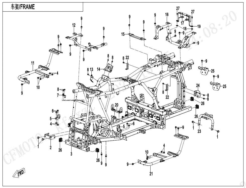 CHASSIS POUR CF 1000ATR 2 ABS 2024