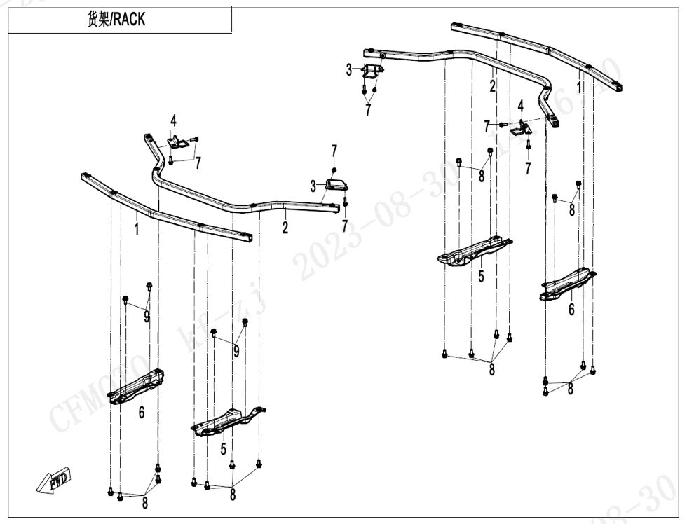 RACK POUR CFORCE 850 T3 2024