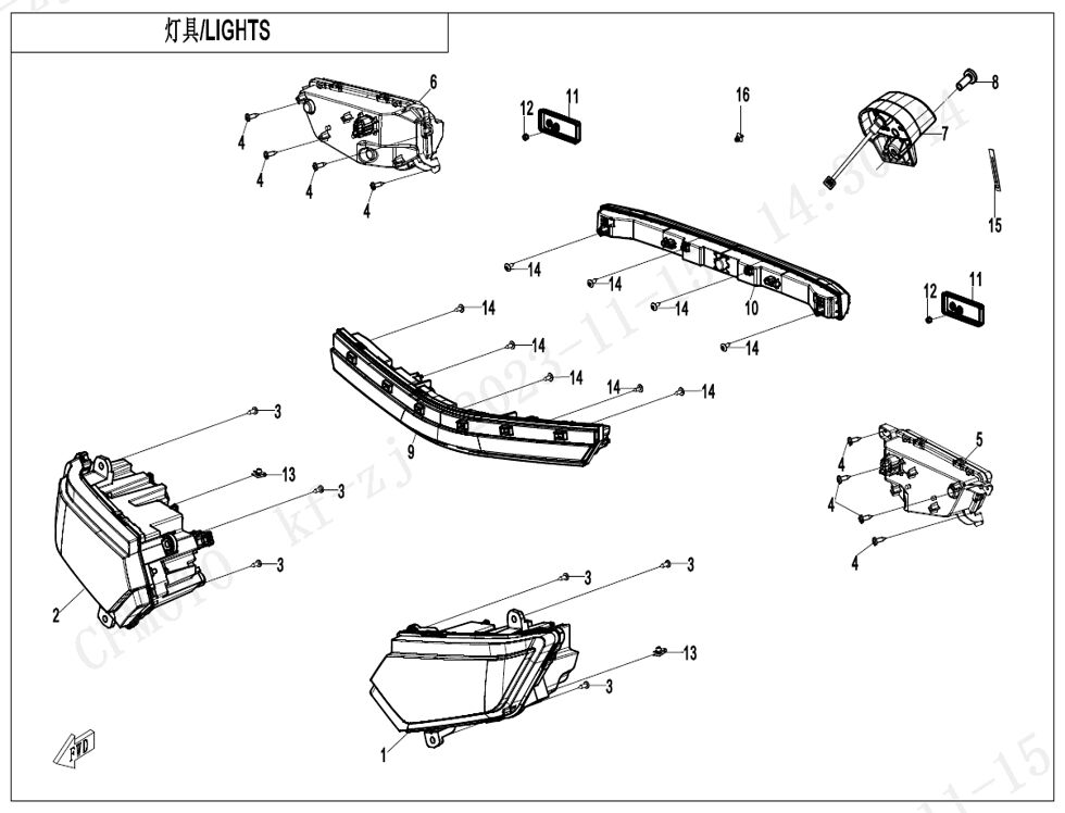 FEUX POUR CFORCE 850 T3 2025