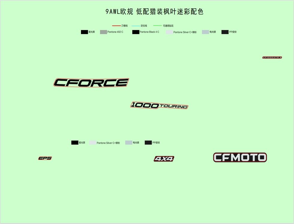 AUTOCOLANTS 2024 TRUE TIMBER CAMO POUR CF 1000ATR 2 ABS 2024