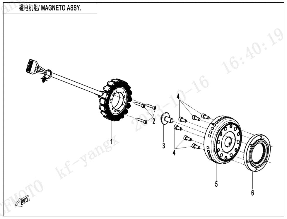 ASSEMBLAGE MAGNETO POUR CF 1000ATR 2 ABS 2024
