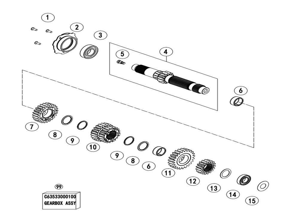 ARBRE PRINCIPAL POUR CF 800 MT X 2025