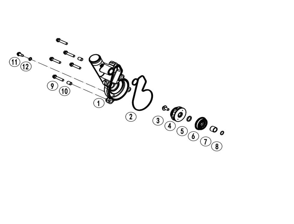 COUVERCLE DE POMPE A EAU POUR CF 800 MT X 2025