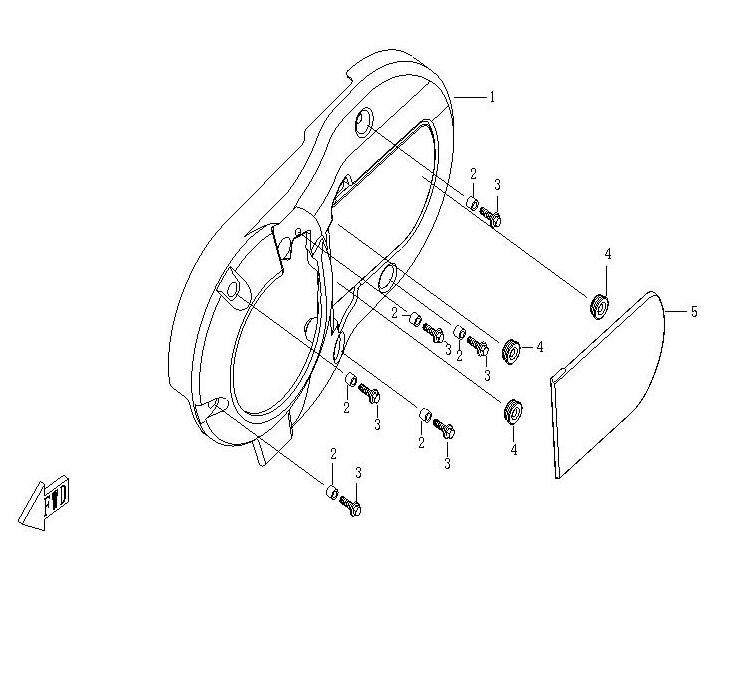 CACHE GAUCHE 2 POUR ZFORCE 600 EX 2013
