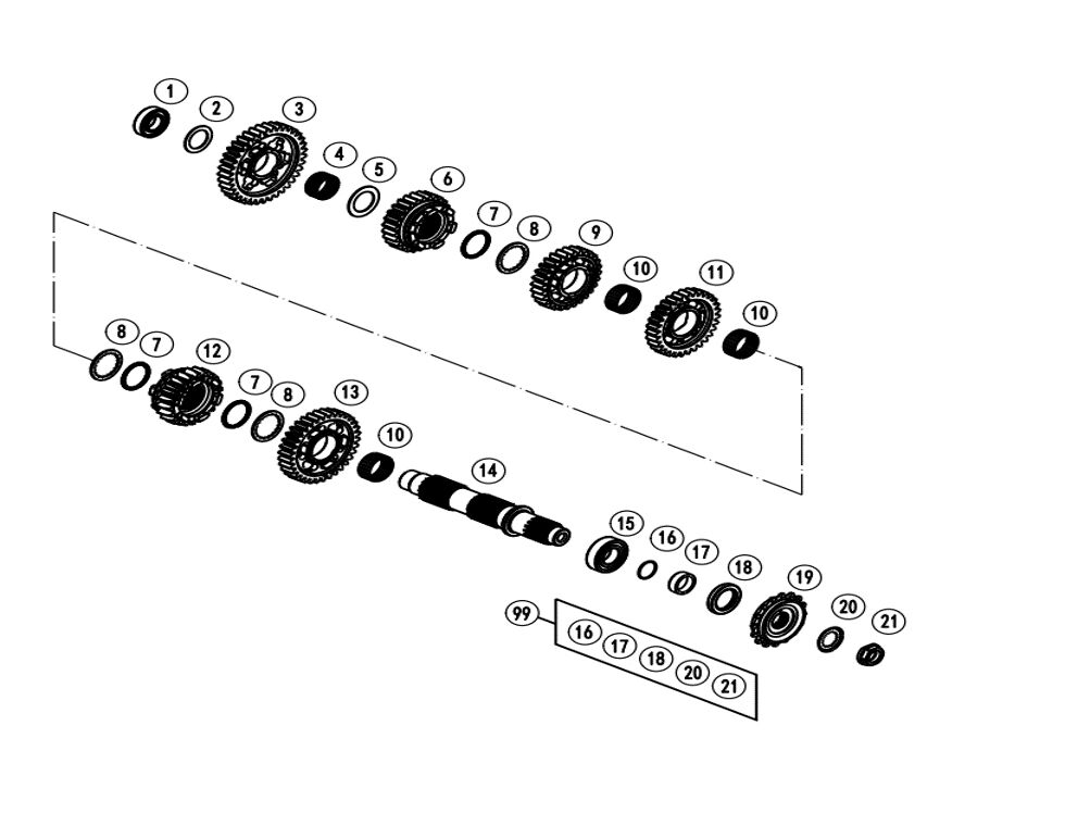 ARBRE INTERMEDIAIRE POUR CF 800 NK ADVANCE TC 2024
