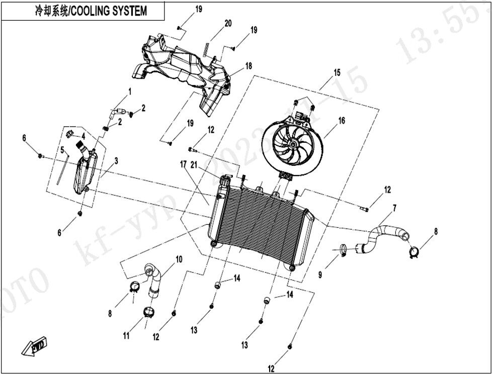 SYSTEME DE REFROIDISSEMENT POUR CF 800MT SPORT PLUS 2025