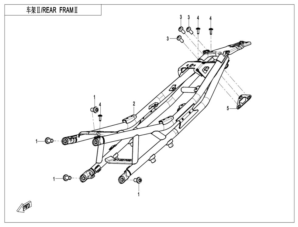 CHASSIS 2 POUR CF 675 NK 2025