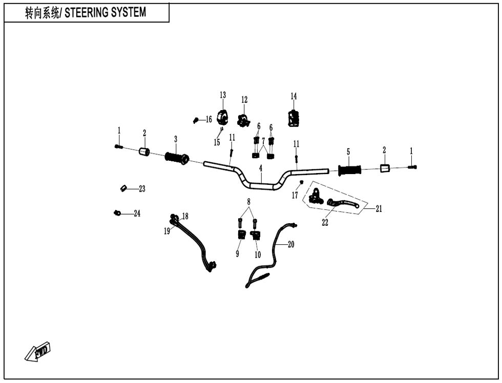 SYSTEME DE DIRECTION POUR CF 675 NK 2025