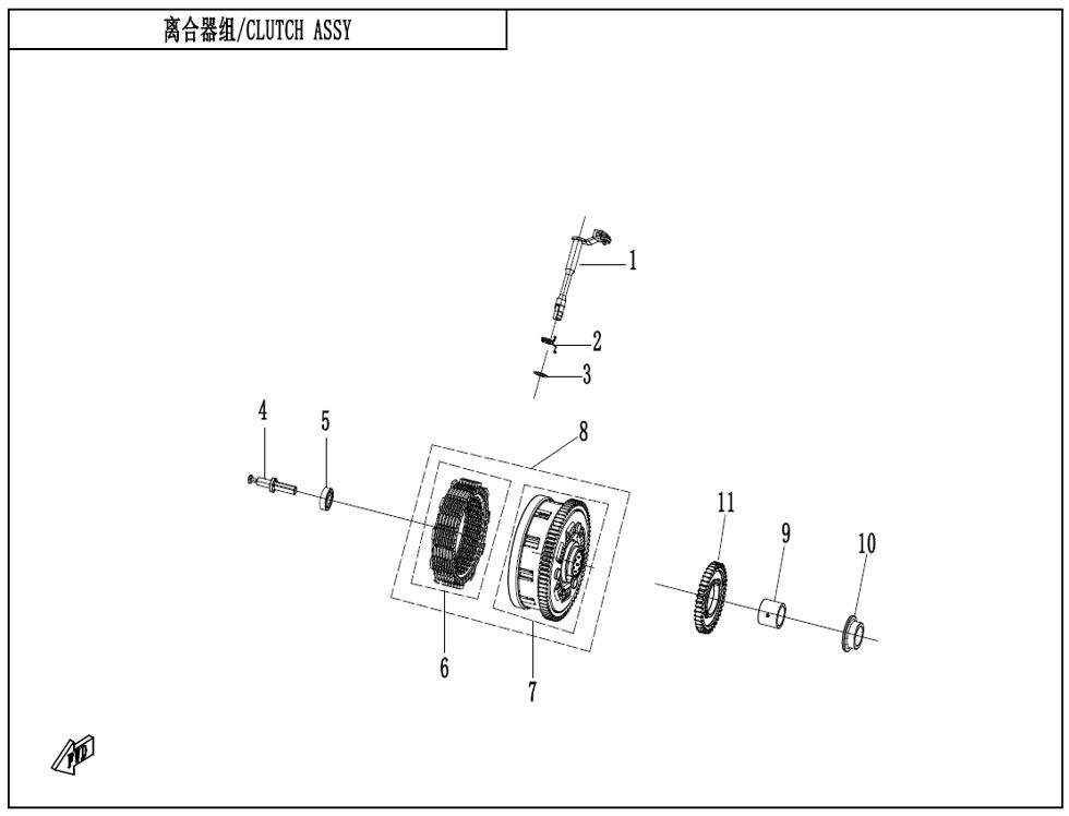 ENSEMBLE D EMBRAYAGE POUR CF 675 NK 2025
