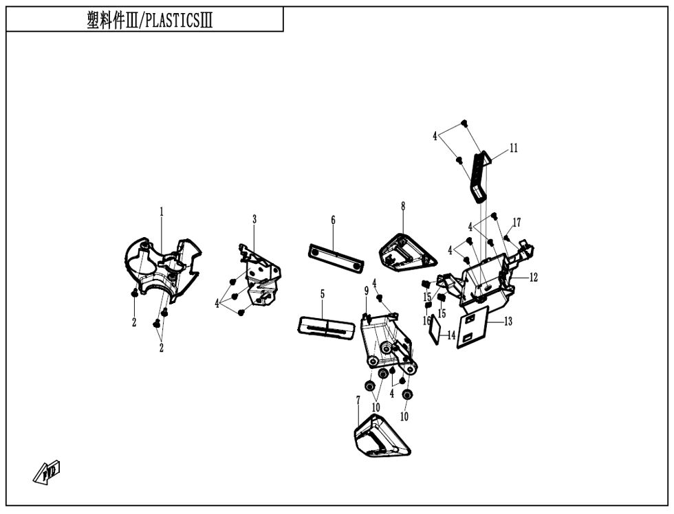 PLASTIQUES 3 POUR CF 675 SR R 2025