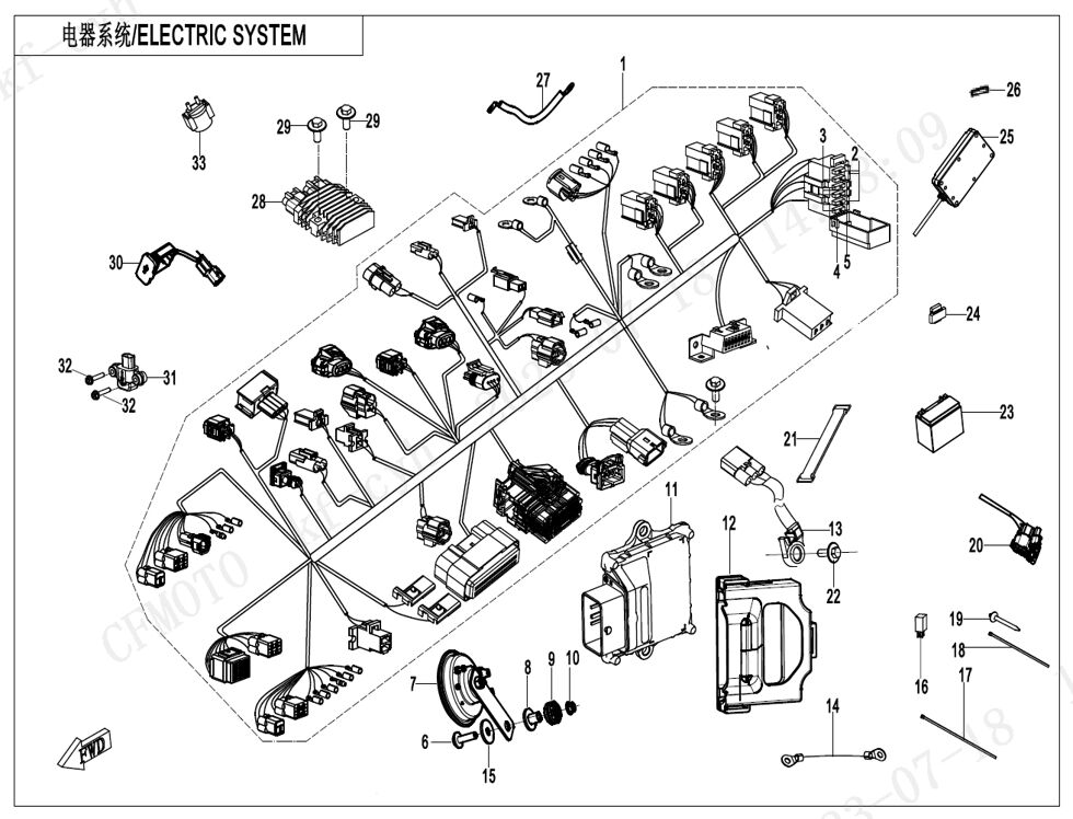 SYSTEME ELECTRIQUE POUR CF 450CLC 2025