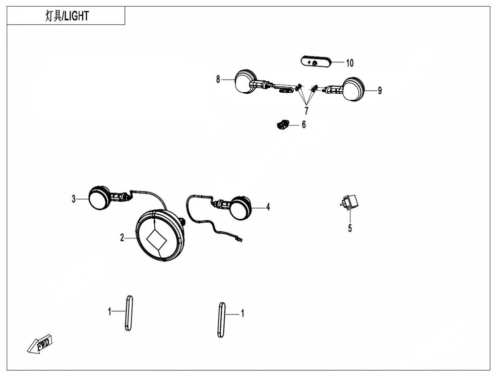 FEUX POUR CF 450CLC 2025