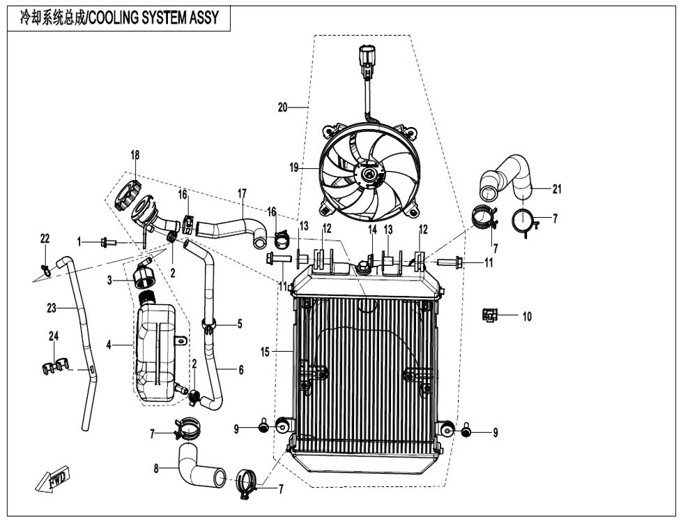 SYSTEME DE REFROIDISSEMENT POUR CF 450CLC 2025