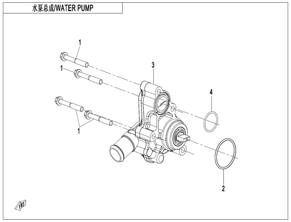 POMPE A EAU POUR CF 450CLC 2025