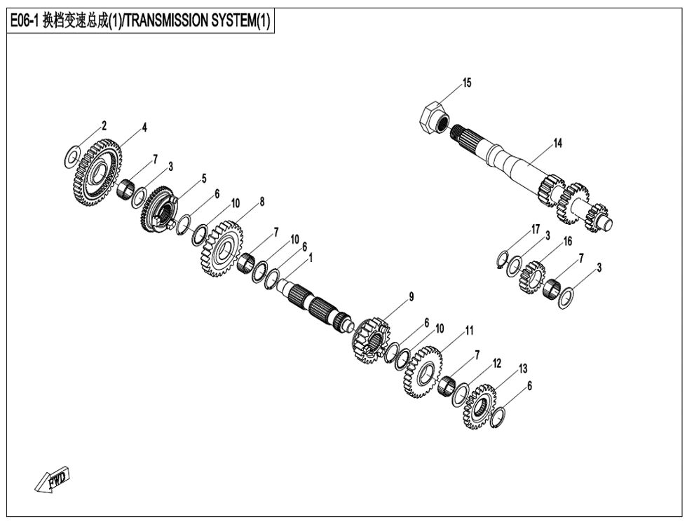 SYSTEME DE TRANSMISSION 1 POUR CFORCE 625 R T3 LONG ABS 2025
