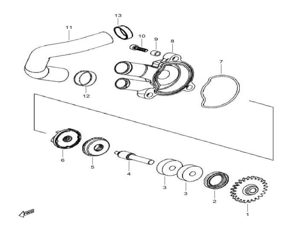 POMPE A EAU POUR CF 125 NK 2025