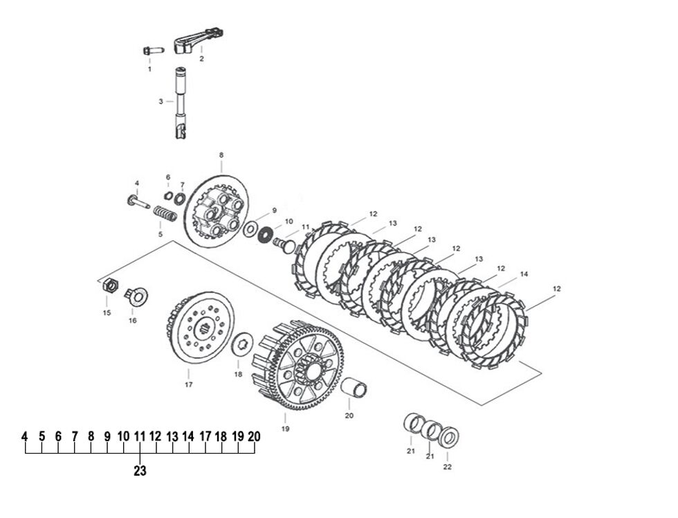 EMBRAYAGE POUR CF 125 NK 2025