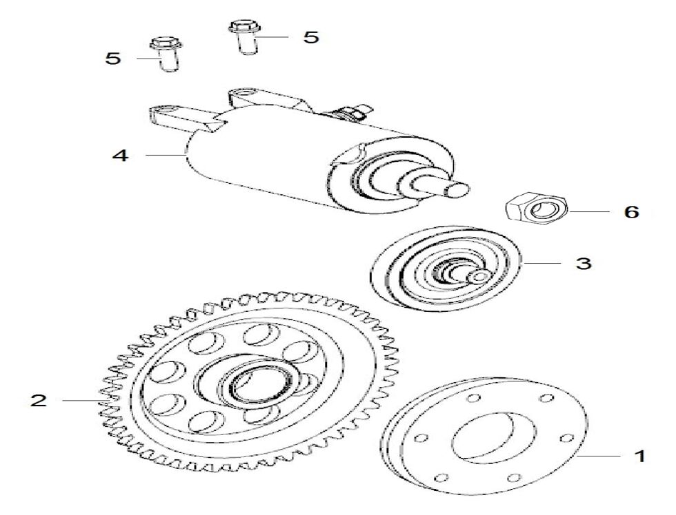 MOTEUR DE DEMARRAGE EMBRAYAGE DE DEMARRAGE POUR CF 125 NK 2025