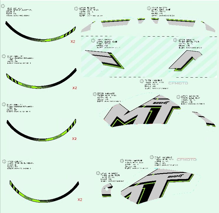 AUTOCOLANTS EXPLORE EDITION GEM BLACK POUR CF 800MT EXPLORE 2025