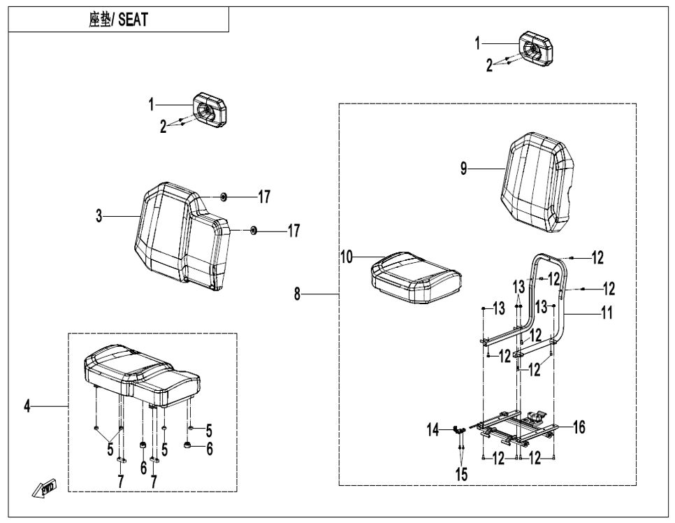 SIEGE POUR CF U6 EV 2025