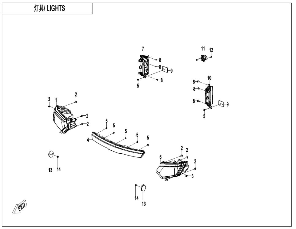 FEUX POUR CF U6 EV 2025