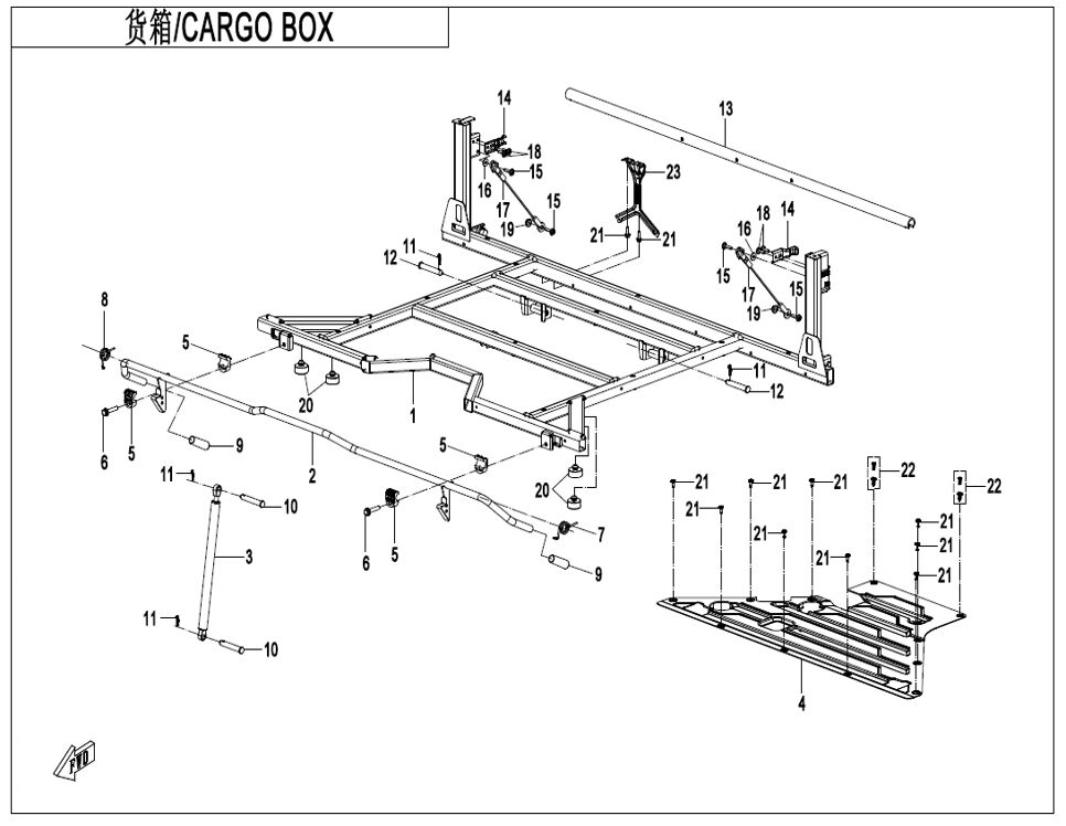 CARGO BOX POUR CF U6 EV 2025