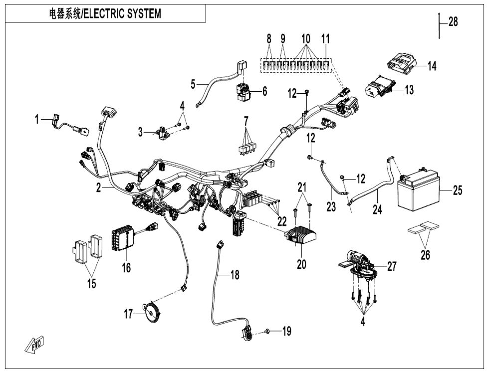 SYSTEME ELECTRIQUE POUR CF 700MT 2025