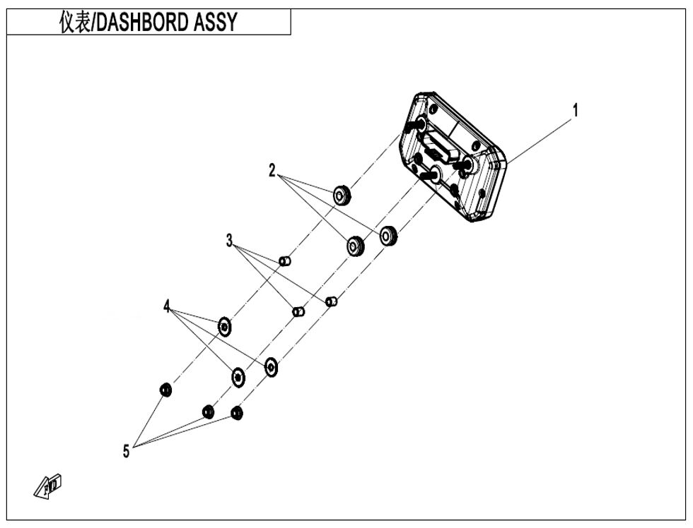 ENSEMBLE DU TABLEAU DE BORD POUR CF 700MT 2025